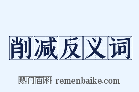 削减反义词是什么意思的图片